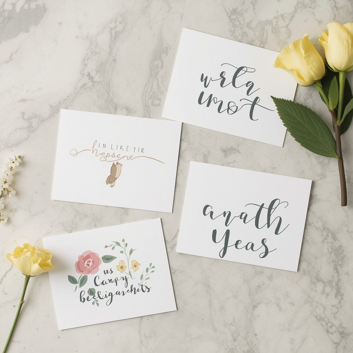 Tarjeta artesanal delicada